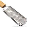 Pedicure Foot Scraper Bamboo and Stainless Steel for Dead Skin Manufactory